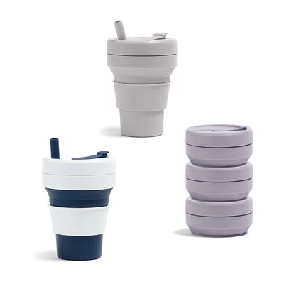 buy Collapsible Custom Silicone Coffee Cup With Straw Mould online manufacturer