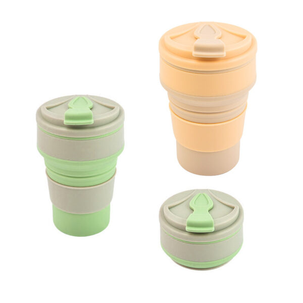 Collapsible Custom Silicone Coffee Cup With Straw Mould